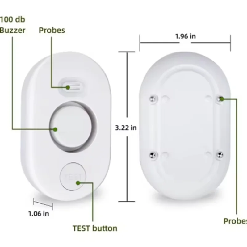 AB45 Intelligent Water Leak Detection System: Includes Sensor Alarm For Home Overflow And Flooding Monitoring