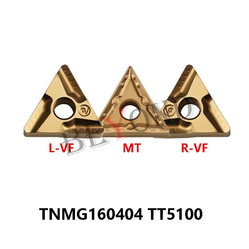 TNMG160404L-VF TT5100 TNMG160404-MT TNMG160404R-VF Original Carbide Inserts Turning Tool Lathe Cutter TNMG 160404 10pcs/box