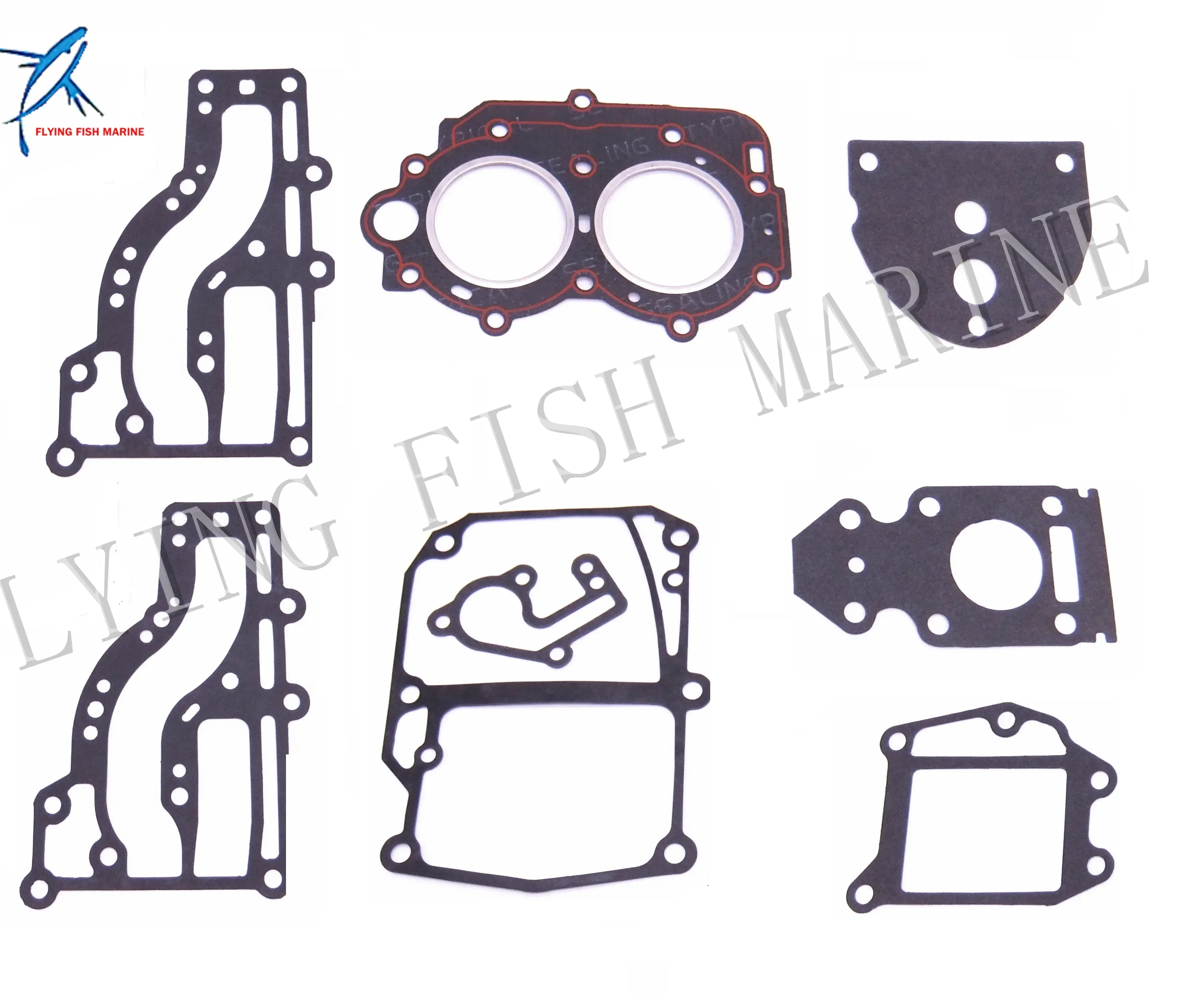 63V-W0001-02/00/01 63V-W0001-21/22/23 18-99175 Complete Power Head Seal Gasket Kit for Yamaha T15 T9.9 9.9HP Outboard Engine