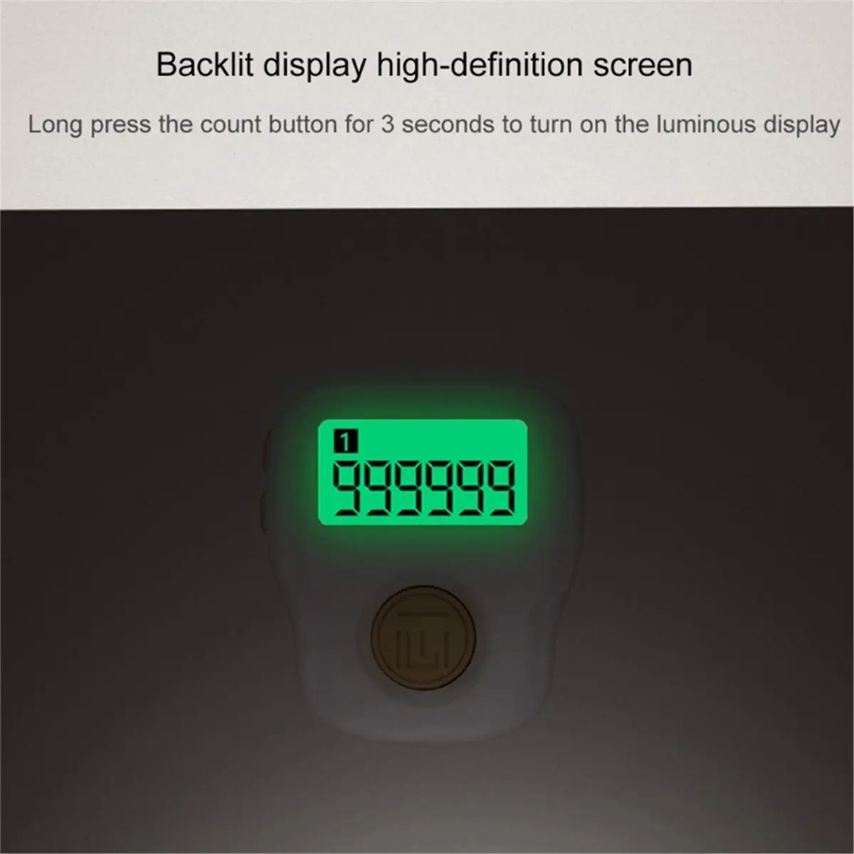 Eco-friendly Silent Finger Counter 6 Channels Digital Tasbih Tally Clicker Pray Rechargeable Night Glow