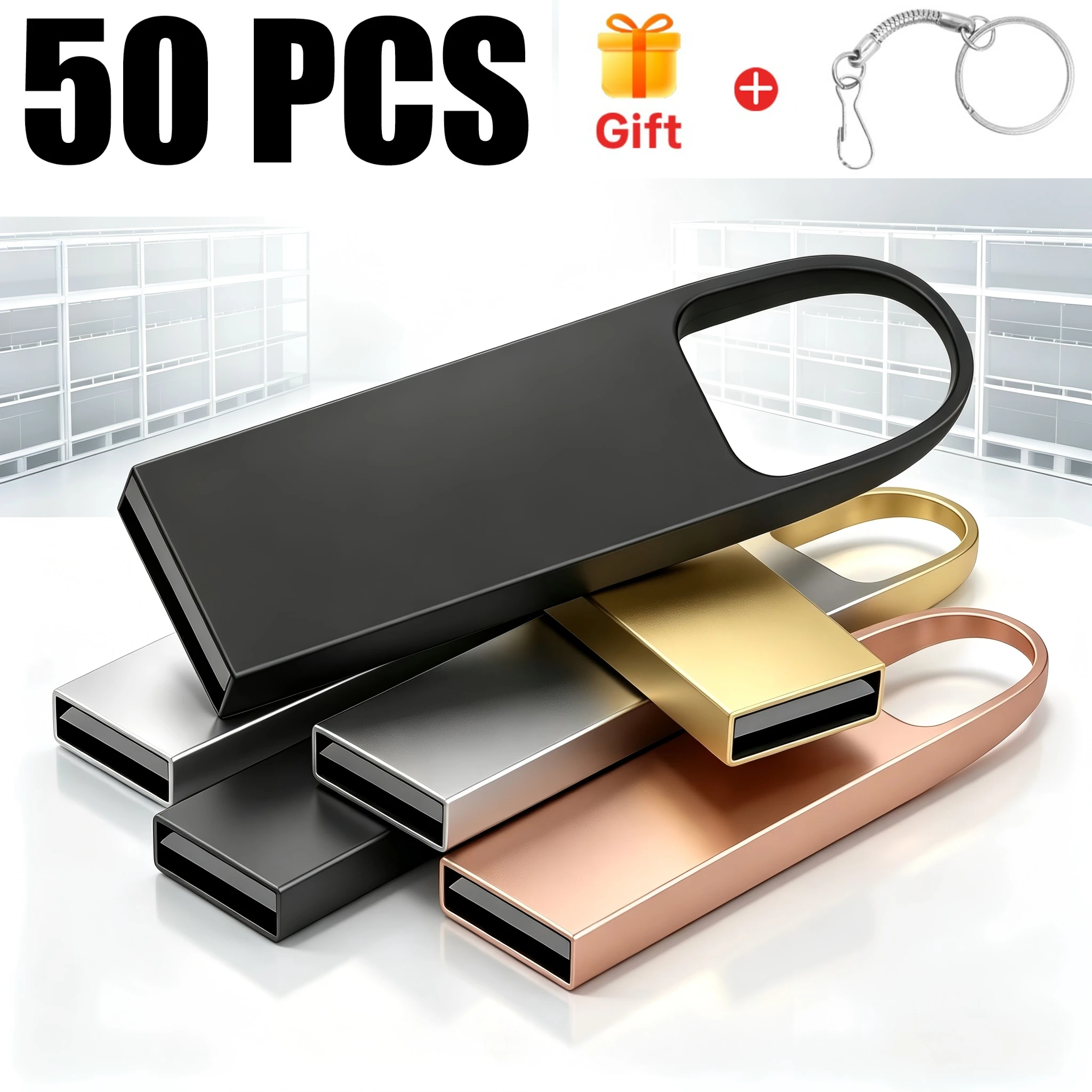 50PCS Lot USB Flash Drive 128GB Free Custom Logo Pen Drive 64GB Wholesale Memory Stick 32G 16G 8G Black Pendrive Business Gift