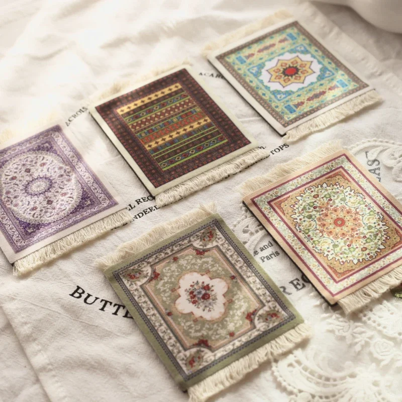 1 PC Coaster Tassel Persia Turkey Retro Heat Insulation Mat Meal Mat Home Soft Decoration Coffee Coaster Table