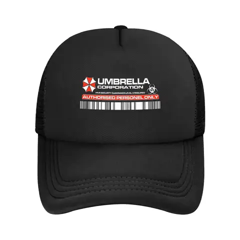 Umbrella  Corp Corporations Video Game Mesh Baseball Caps Biohazard Unisex Hip-Hop Trucker Hat Military Adjustable Hats