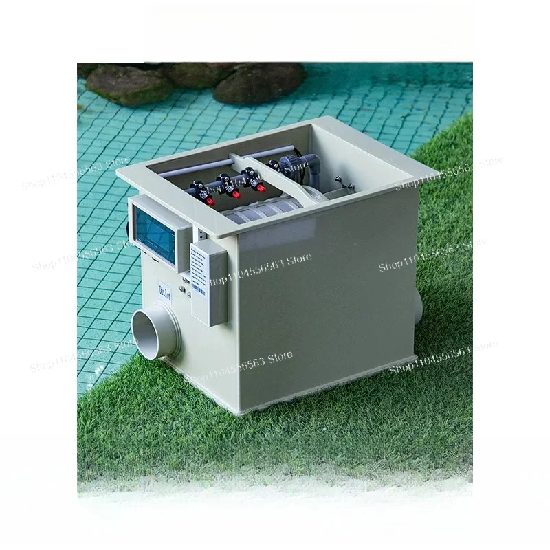 

Rotary Drum Filter Steel Mesh 5000L Aquarium Koi Pond Water Purification Filtration Equipment For Fish Tank Landscape Pool