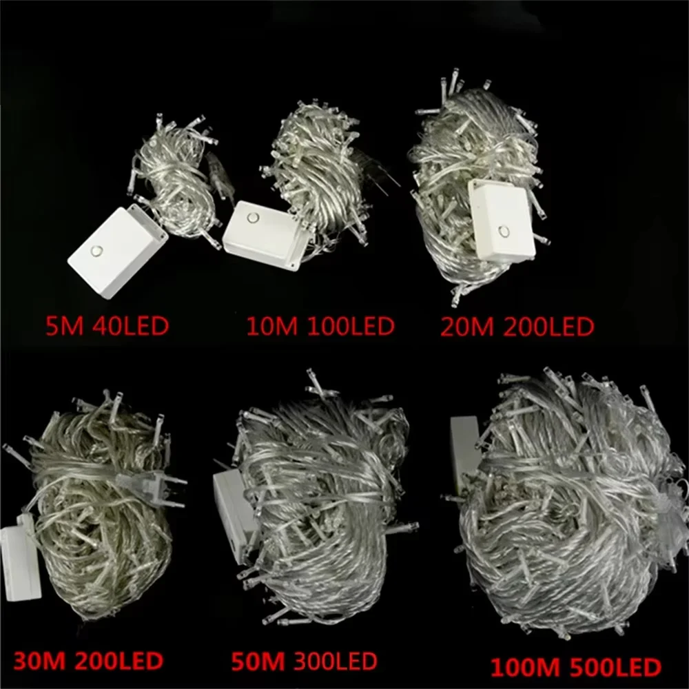 Christmas Lights 5M 10M 20M 30M 50M 100M Led String Fairy Light 8 Modes Christmas Lights For Wedding Party Holiday Lights