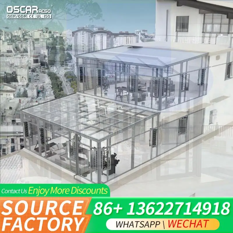 Motorized Retractable Aluminum Glass Sunroom Pool Enclosure Custom Size Sliding Roof All Season Use for Outdoor in US and UK sun