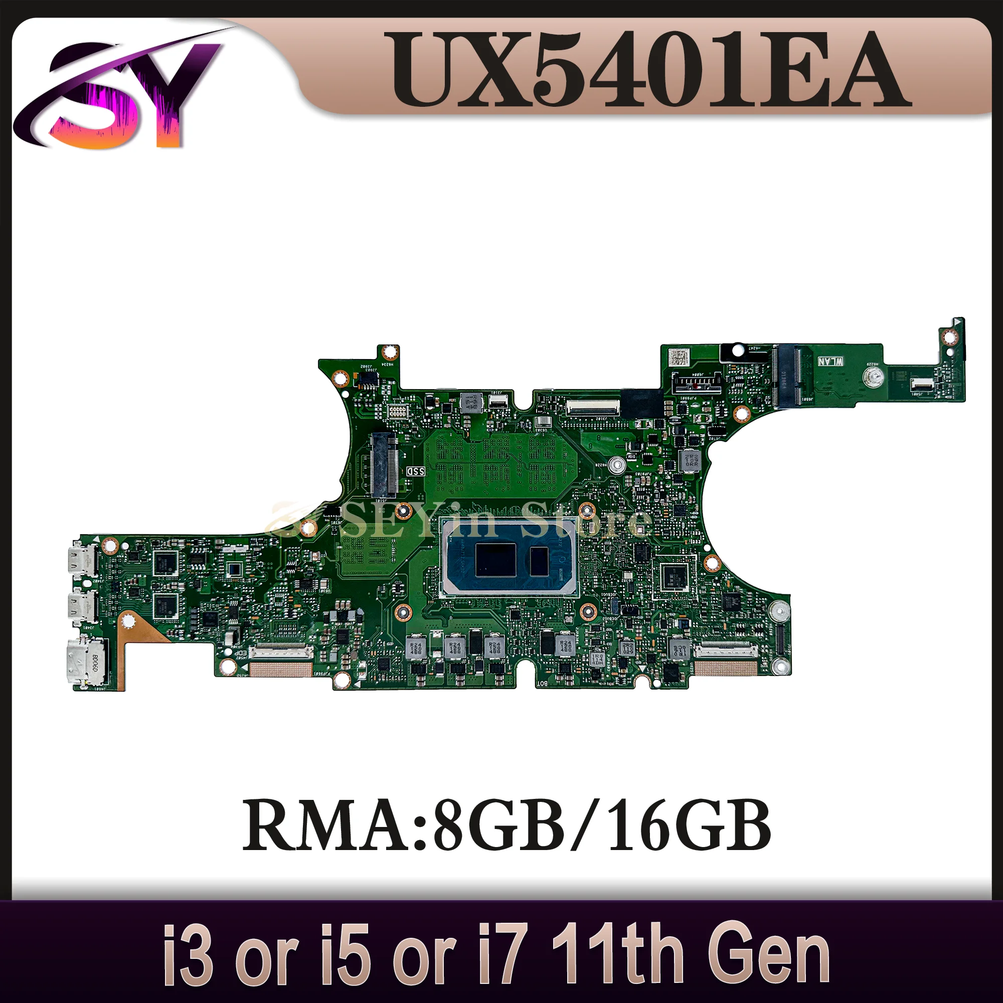 UX5401 Moederbord Voor ASUS UX5401EA UP5401EA BX5401EA RX5401EA Laptop Moederbord i3 i5 i7 11e Gen RAM-8 GB/16 GB