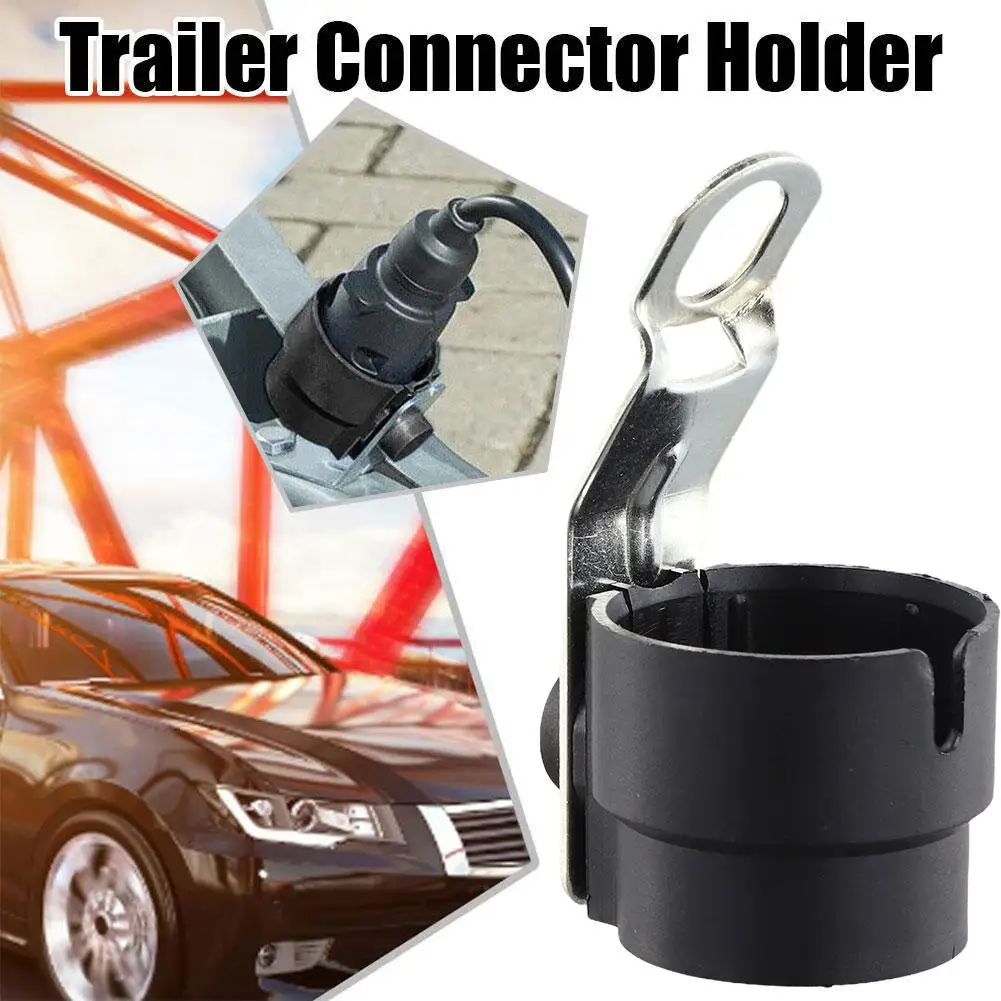 

1Pc Trailer Plug Holder Universal Weatherproof Protective Rigid Accessory Trailer Dirt Protection Plug Adapter For 7 To 13P D3Z5