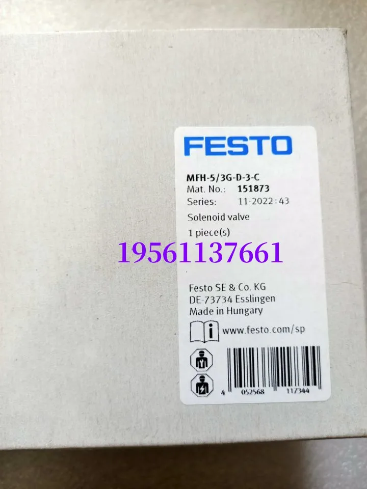 FESTO Festo Solenoid Valve MFH-5/3E-D-1-C 150983 in Stock.