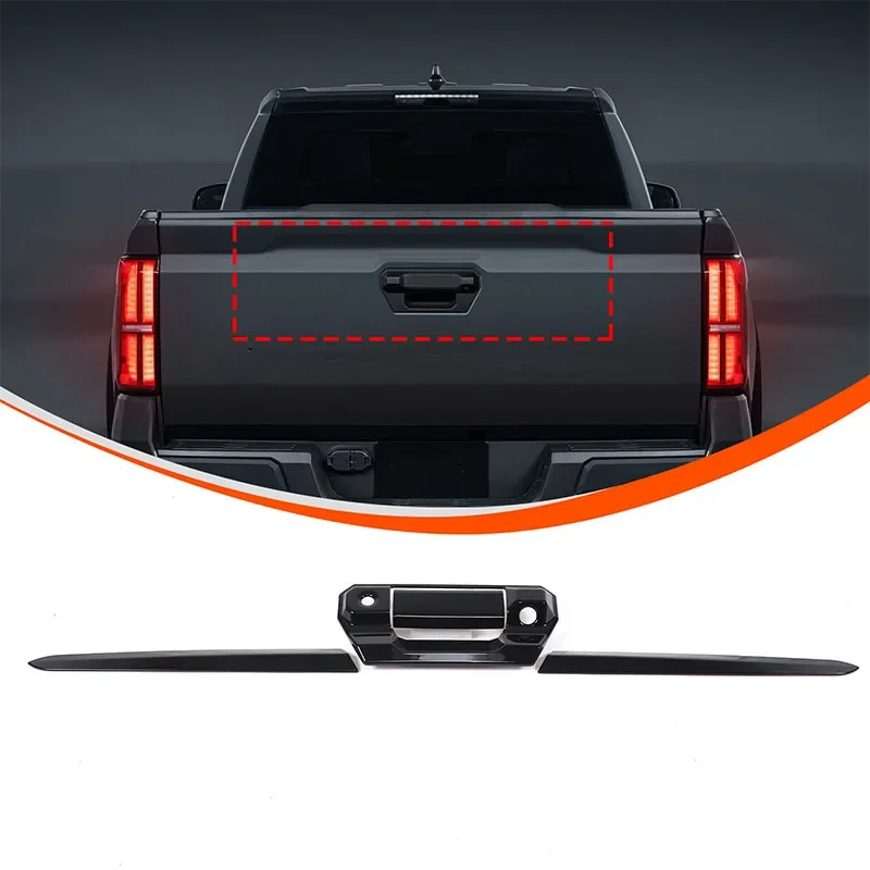 

For Toyota Tacoma 2024+ Car Tailgate Handle Trim Strip ABS Piano Black Exterior Accessories 4Pcs