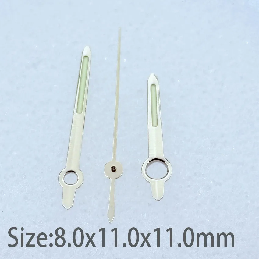 Watch Accessories: Old West Rail 8200 Movement, Men's Green Luminous 8200 Pointer, Three Needles