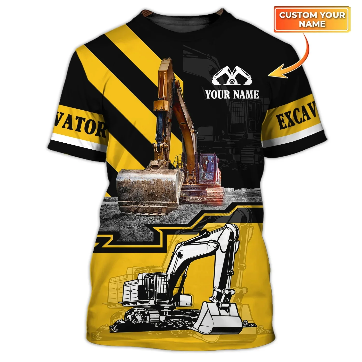 Excavator Operator Personalized Name Newest Summer Fashion Men\'s T-shirt 3D Printed t shirt Unisex Casual Harajuku Tshirt