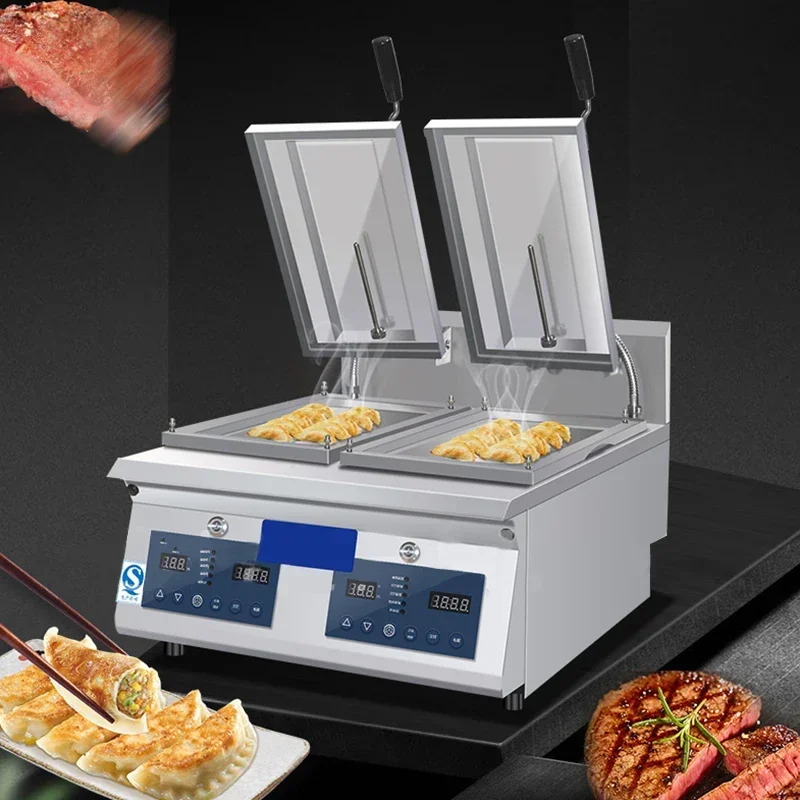 Commercial Electric Dumpling  Fry Griddle Grill Pan Machine New Product 2022 Silver Multifunctional Multifunction Provided