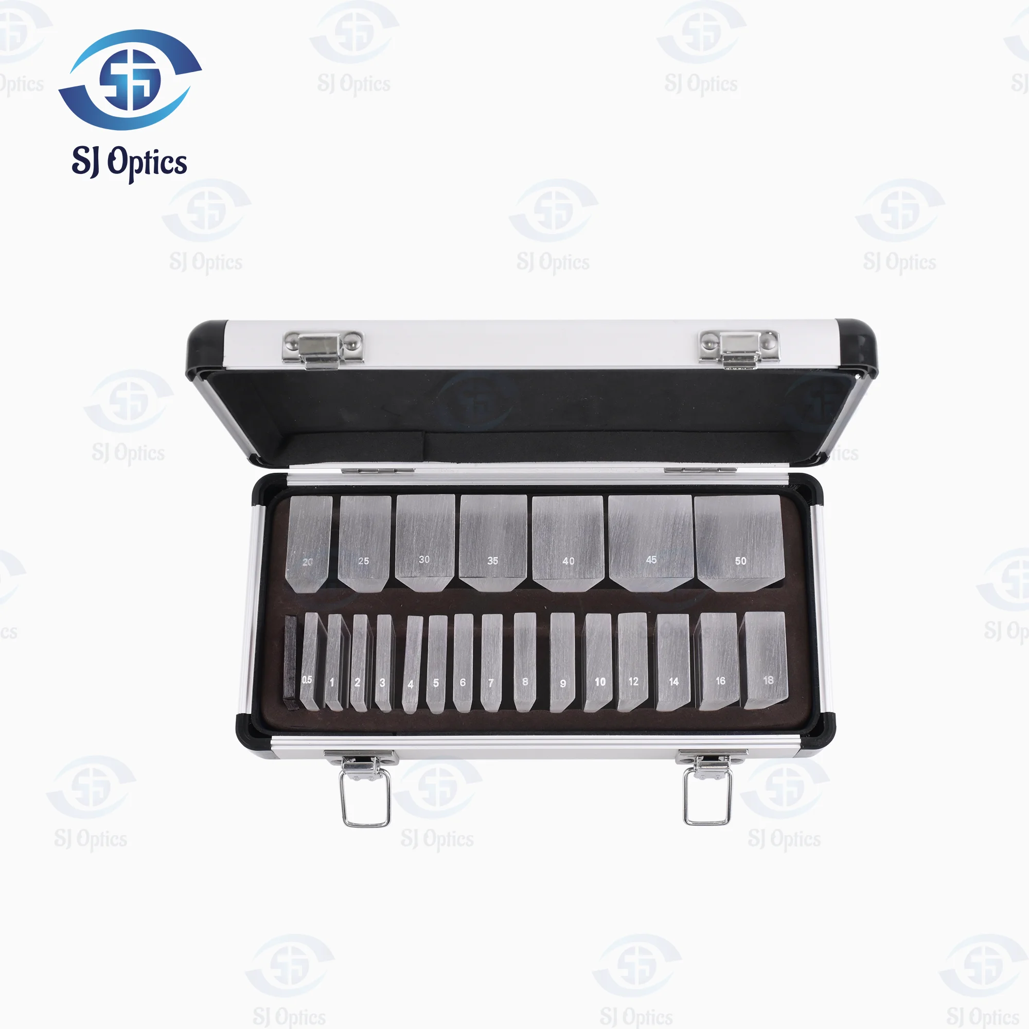 SJ Optics Ls-22 China Ophthalmic Instruments Loose Prism Bar & Loose Prism Set for Optometry With Aluminium Case
