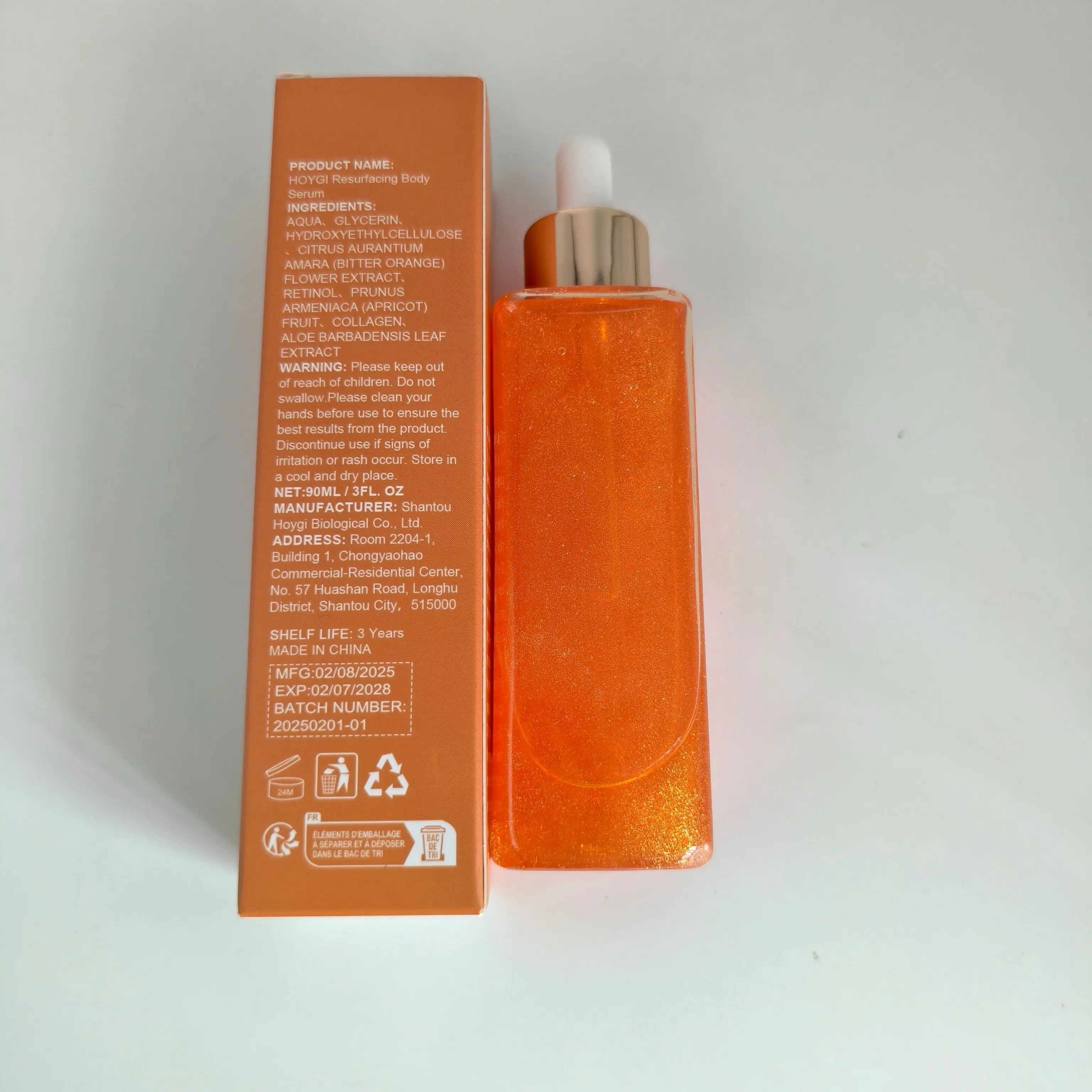 리서페이싱 바디 세럼 - 레티놀과 오렌지 꽃이 함유된 셀룰라이트 방지 트리트먼트 - 퍼밍 + 스무딩 세럼