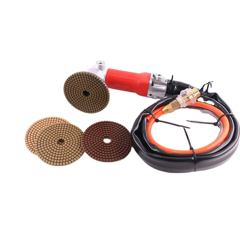 Pneumatic Rear-exhaust Air Water Polisher Air Operated Water Angle Grinder