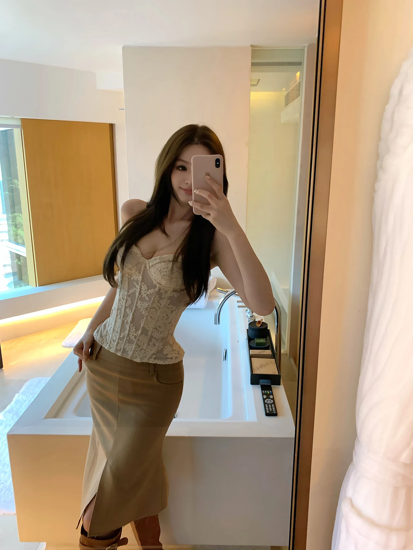 

Lienni2025 зимняя утягивающая универсальная коврик с высокой талией, женская юбка с запахом на хвосте, повседневная юбка-карандаш