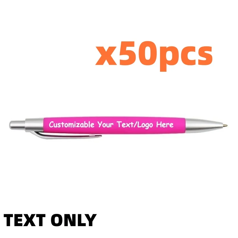 50/100PCS Customizable Logo Ballpoint Pens Promotional Advertising Corporate Gifts Hotel Conference School Supplies image 3
