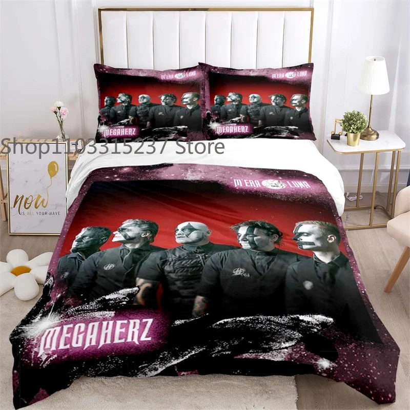 Germany MEGAHERZ Band Rock Roll Singer Music Duvet Cover Sets Printed Bedding Set Double Queen King Size 2/3pcs,Bettbezug