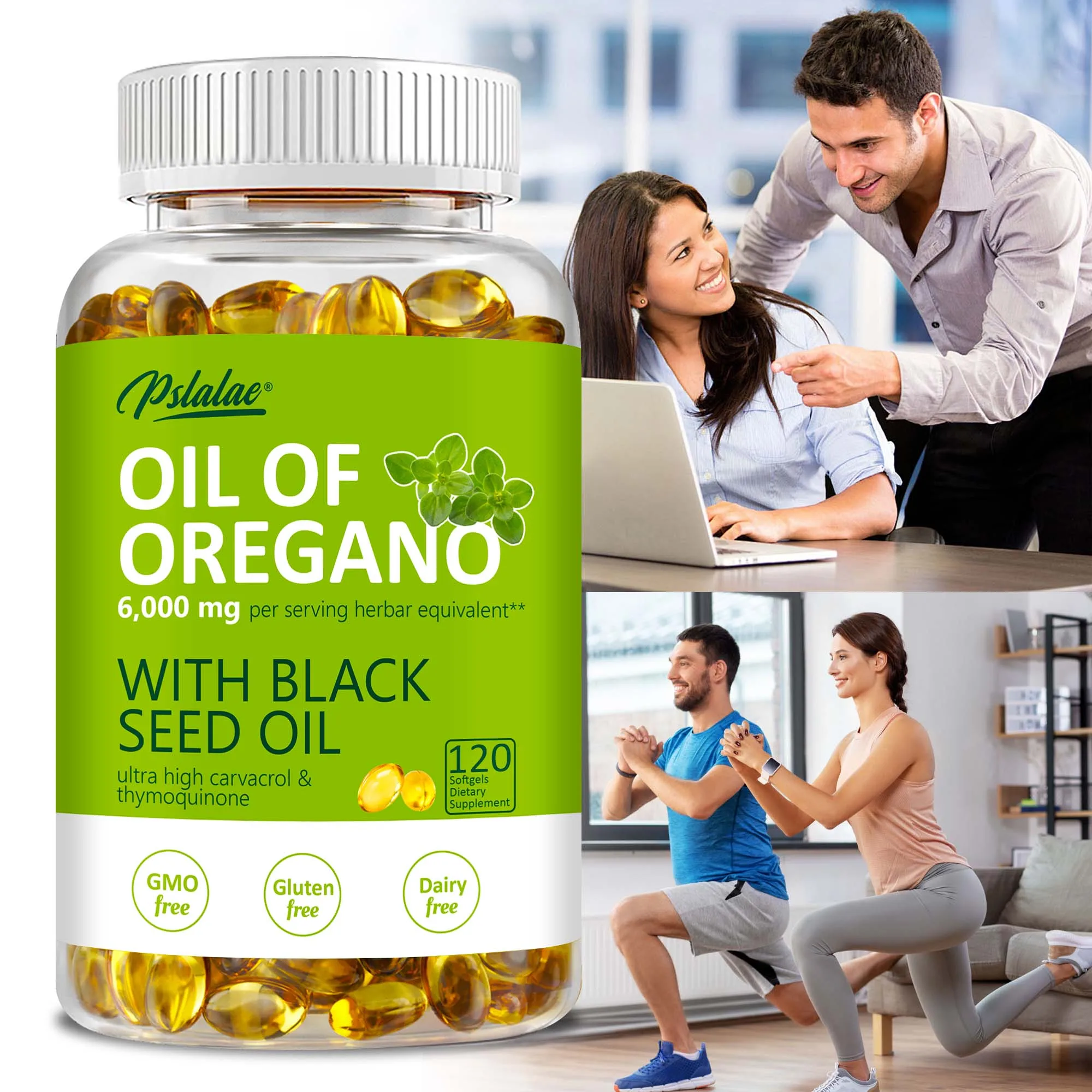 

Oregano Oil Softgels 6000mg - Balances Intestinal Flora, Promotes Digestion and Intestinal Health, Antioxidant, Enhance Immunity