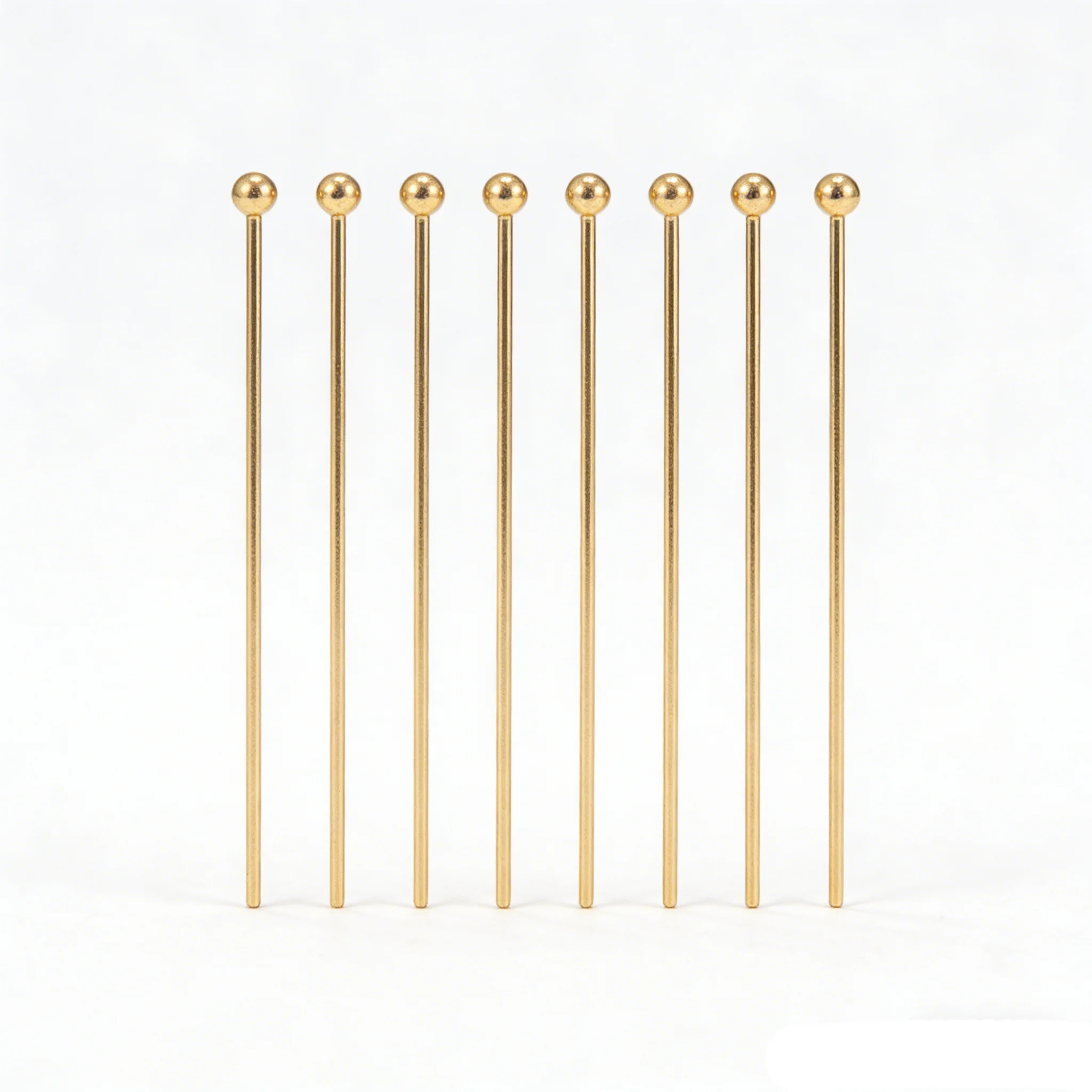 50pcs/lot 21 Gauge 30mm/40mm Stainless Steel Gold Ball Pins for Diy Jewelry Making Head  Findings