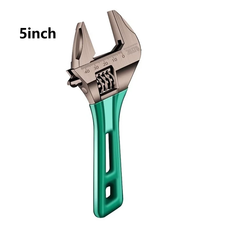 

Chromium Vanadium Steel Adjustable Wrench with Wide Jaw Opening Up to 46mm for Efficient Use on Various Fasteners and Fittings
