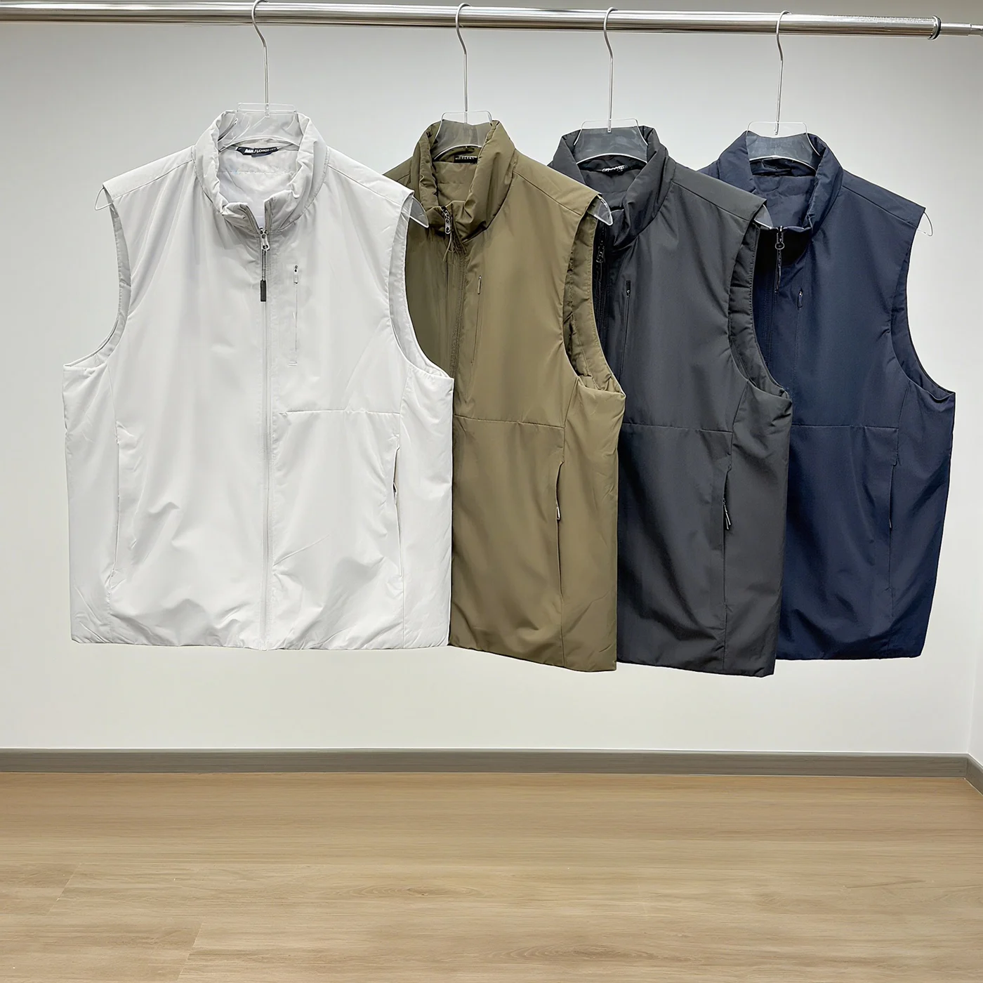 

New Tech Lightweight Waterproof Windproof Cotton Vest Men's Women's Stand Collar Jaet Autumn Winter Warm Cotton Vest