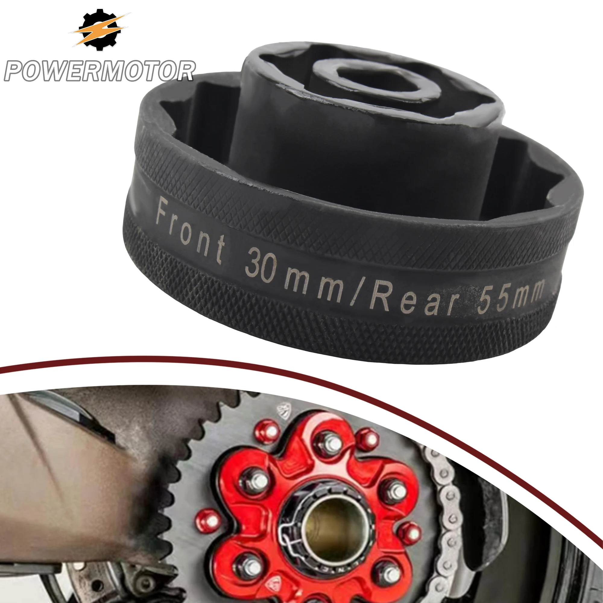 

For Ducati 30mm 50mm Wheel Nut Socket Tool Hexagon Socket Nut Removal Kit 3/8 Inch Drive 1098 1198 1198S 1200S 1299 Modified