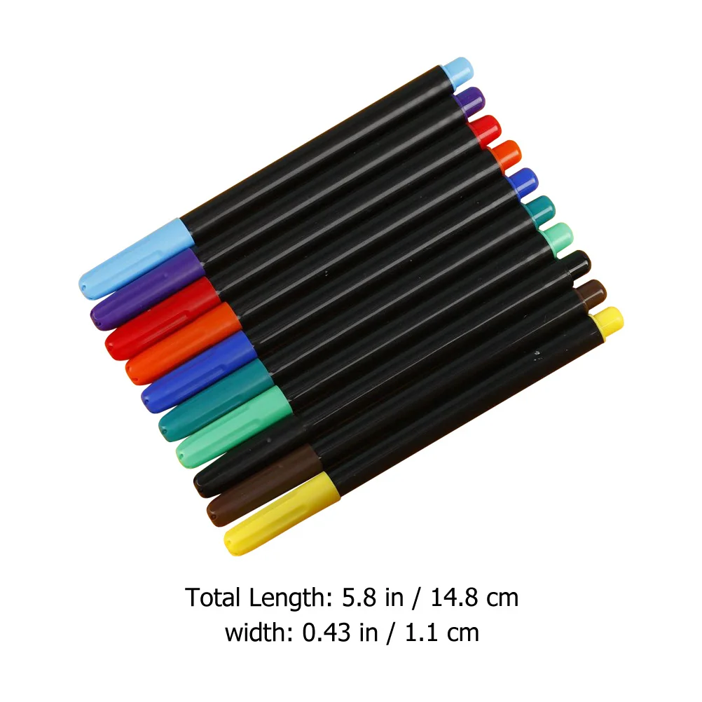 

10Pcs Water Painting Pen Portable Lightweight Waterproof Ink for Drawing on Paper Whiteboard Water Art Creative Writing Tools