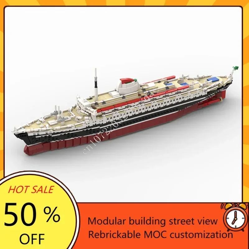 1907 pièces MOC Andrea Doria modèle de navire de guerre personnalisé blocs de construction ensemble de Puzzle-bricolage assemblage technique créatif enfants cadeau de noël