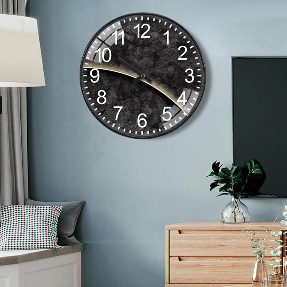

Luxury Quartz Wall Clock Large Number Vintage Abstract Design Clock Easy Read Living Room Bedroom Office Elegant Decoration