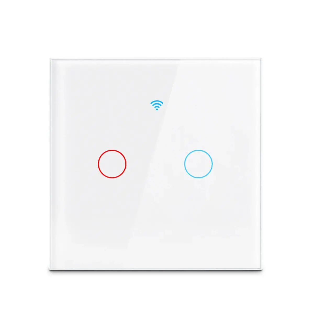 Tuya Wifi Slimme Lichtschakelaar EU 1/2/3Gang Touch Lichtschakelaar Geen Neutrale Draad Wandlamp schakelaars voor Alexa Google Spraakbesturing