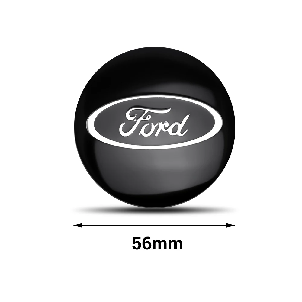 4Pcs Car Wheel Rims Hub Center Cover Decals Sticker Accessories For Ford Fiesta mk7 Focus mk2 Fusion RS Escape ST Mustang Foose