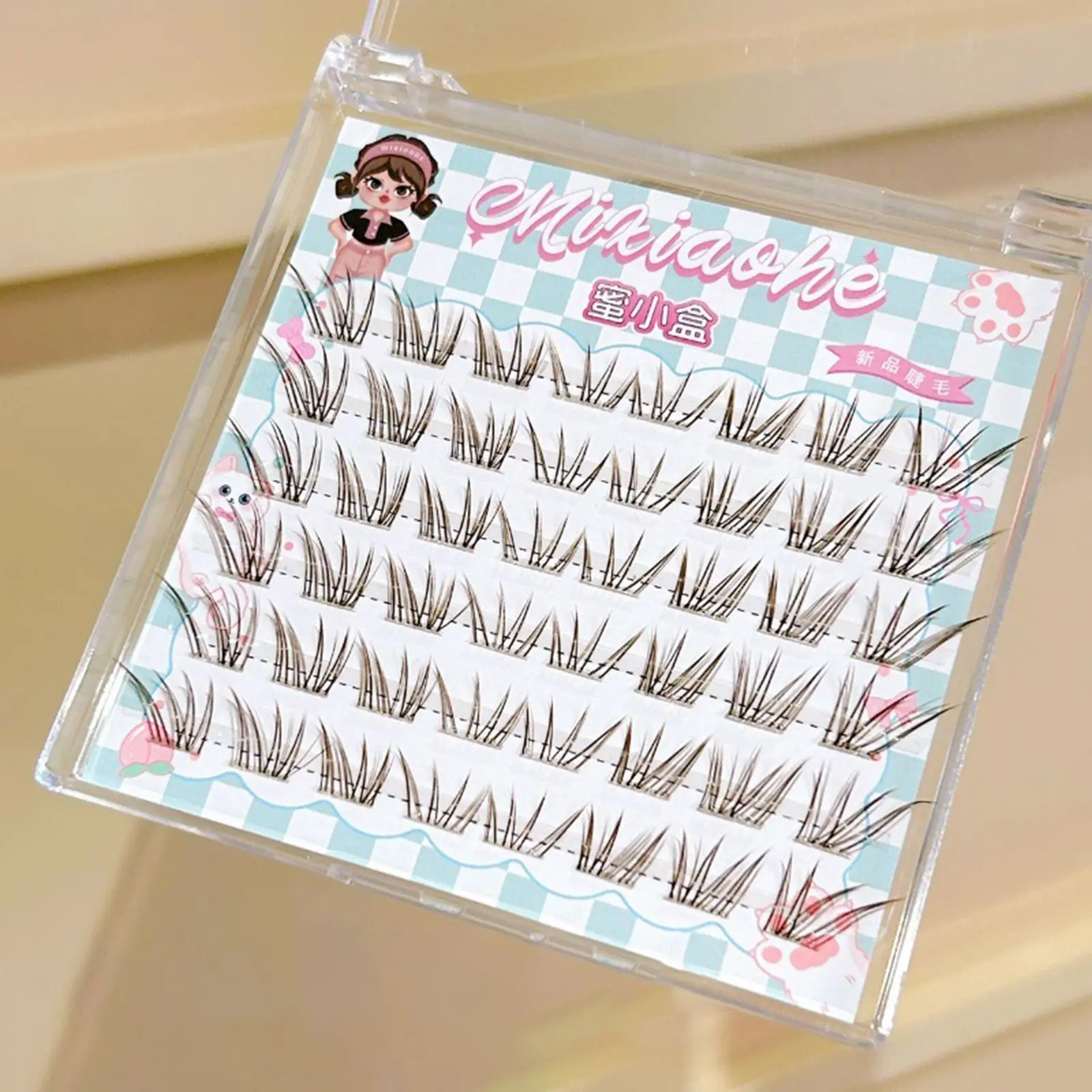 Elegant Black Brown Eyelashes Glue-Free Self Adhensive False Eyelash Foxes Eyes Korean Style Lash Cluster Comic Feeling Lashes