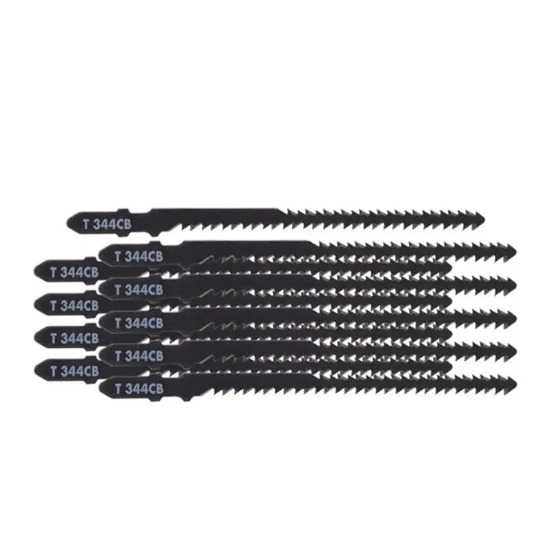 AT44-Jigsaw Blades T344CB Double-Sided Curved Saw Blade 10Pcs Set, Soft Hardwood Plastic Electric Tool Accessories