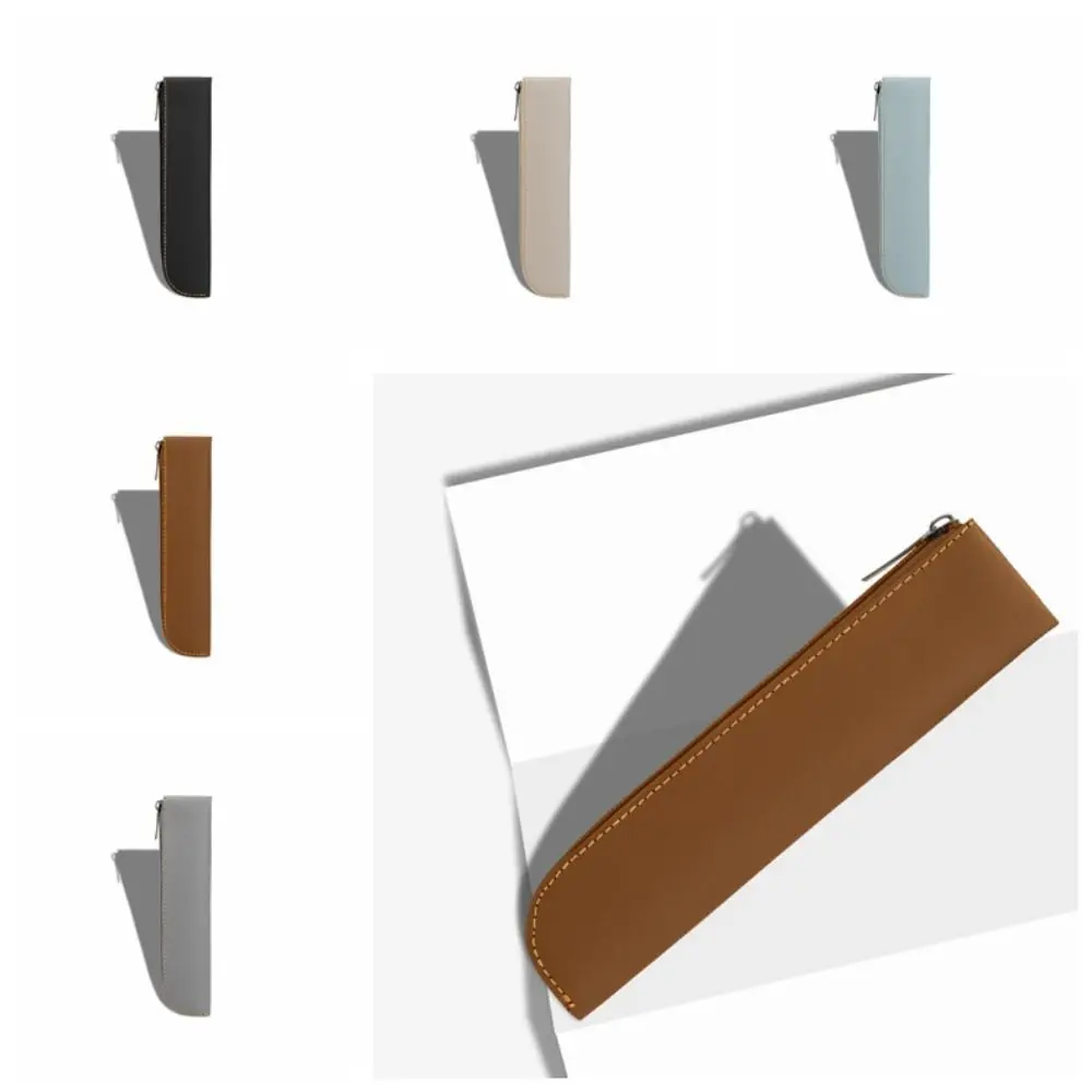 

Pen Sleeve Case PU Leather Leather Pen Bag Holder Half Open Pen Protective Bag Vintage Soft Pen Storage Pouch Exquisite Gifts