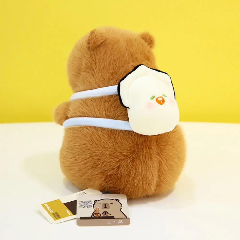 With backpack Capybara Plush Toy Simulation Cloth Doll Capibara Anime Fluffty Toy Cute Doll Cartoon Capybara Plush Doll