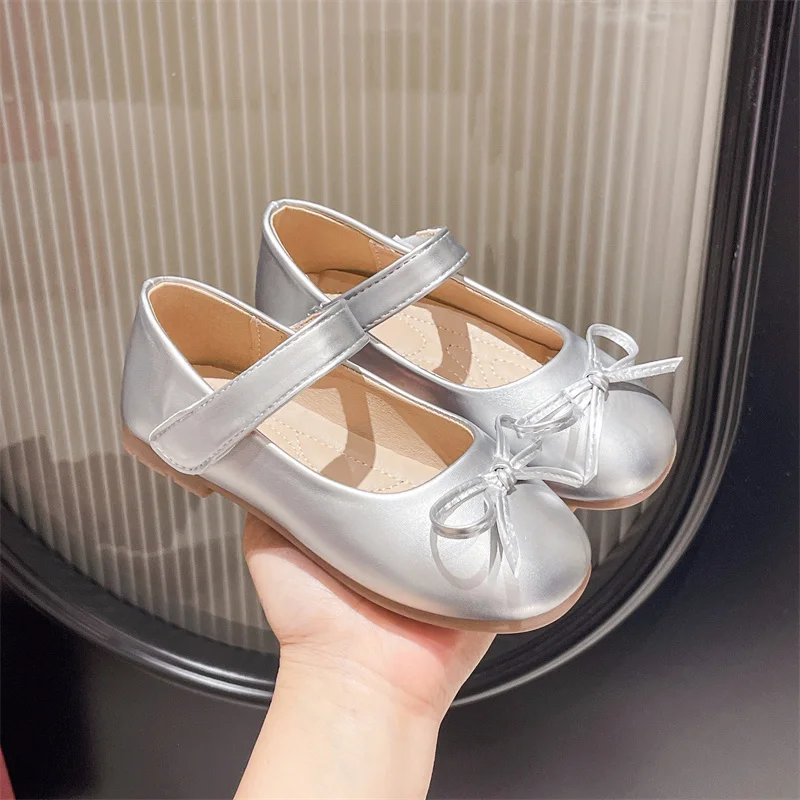 Summer Fashion Kids Square Head Beautiful Bow Princess Children Student Baby Girls Casual Comfortable Lightweight Flat Slippers