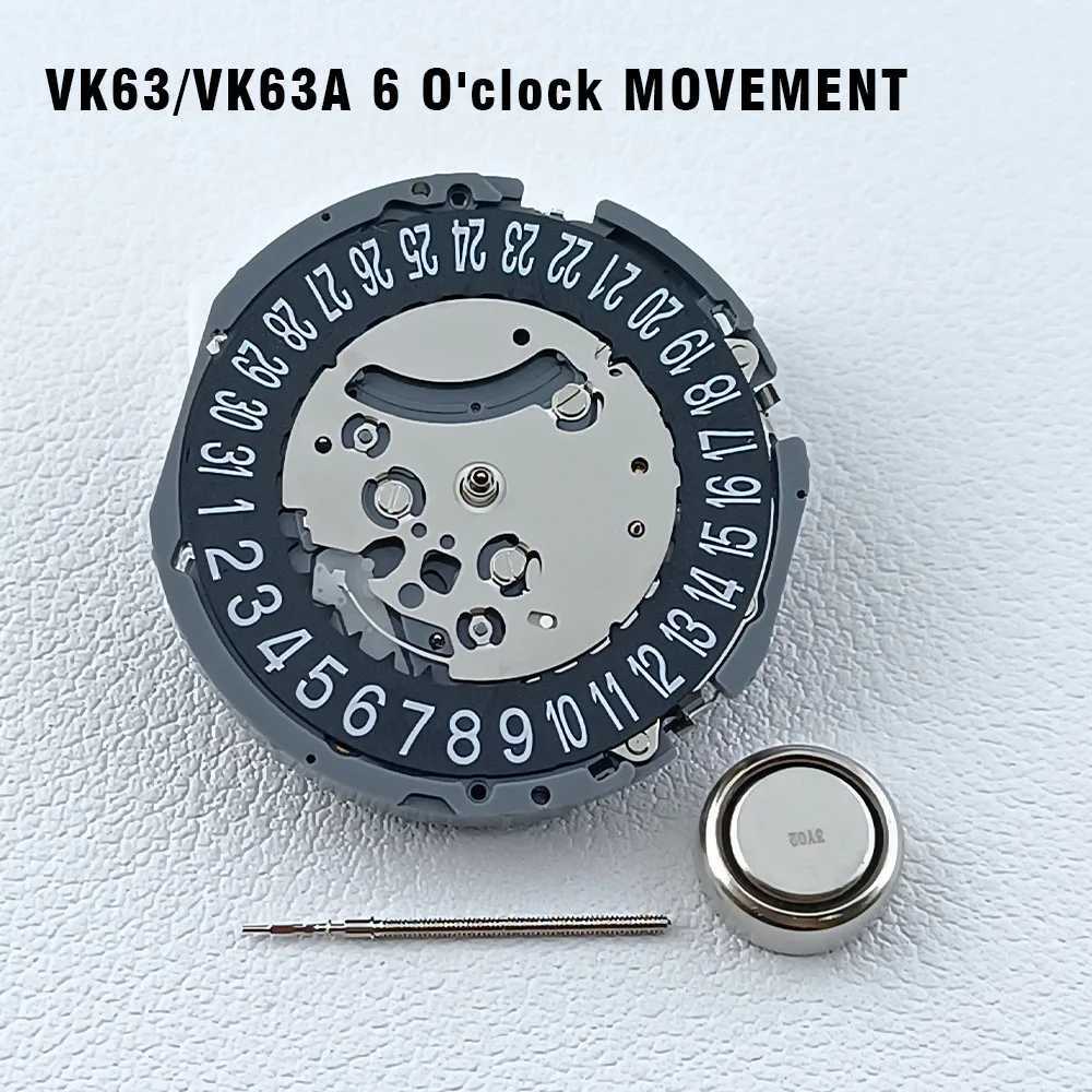 VK63 VK63A Quartz Watch Movement Date 6 o'clock Chronograph For VK63 Movement Watches Repair Tool