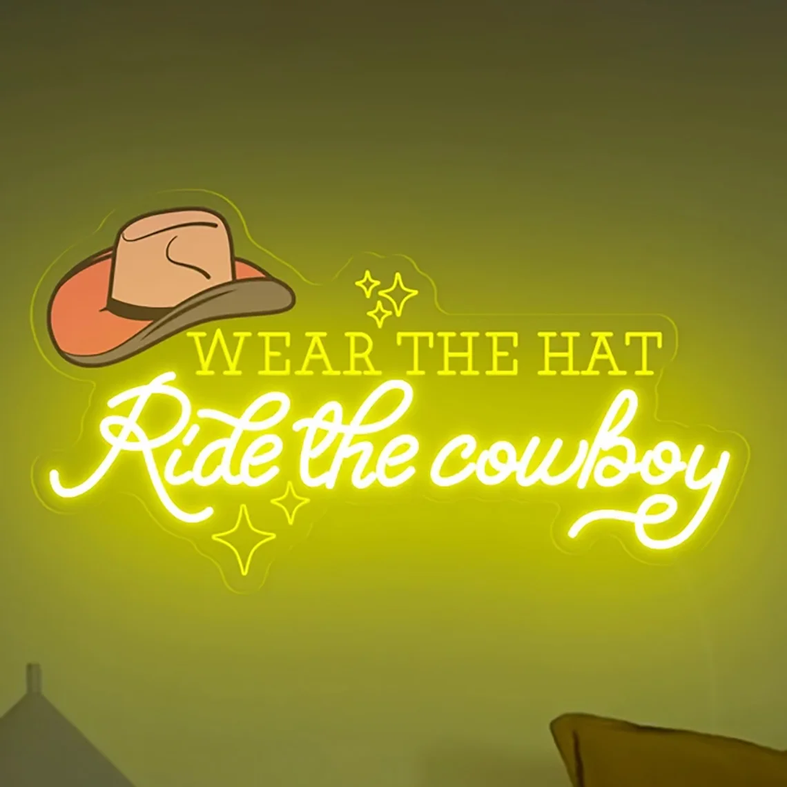 Ride The Cowboy Neon Sign Western Rodeo Decor Home Bedroom Cowboy Bar Sign Art Decor