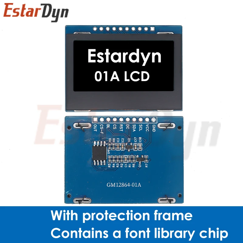 12864 SPI LCD Module 128X64 SPI ST7567A COG Graphic Display Screen Board LCM Panel 128x64 Dot Matrix Screen for Arduino