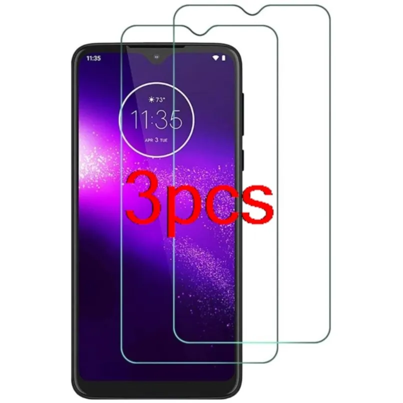 

3pcs clear 9h tempered glass on for motorola moto one macro explosion-proof screen protector for one macro protective phone film