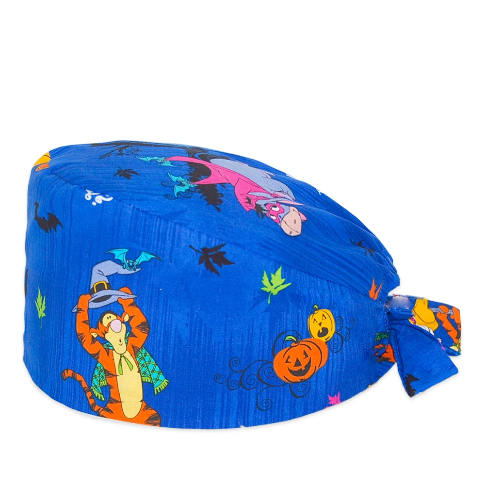 Bear Printed Headwear Pet Shop Chef Dental Sweatband Scrub Cap Breathable Cotton Nurse Doctors Work Headband Surgical cap