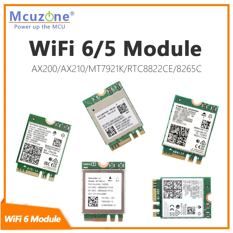 Módulo WiFi6 E, NanoPC T6, AX200, AX210, MT7921K, RTC8822CE, Intel 8265C, wifi5, Openwrt, Ubuntu, Android TV, Linux, RPi