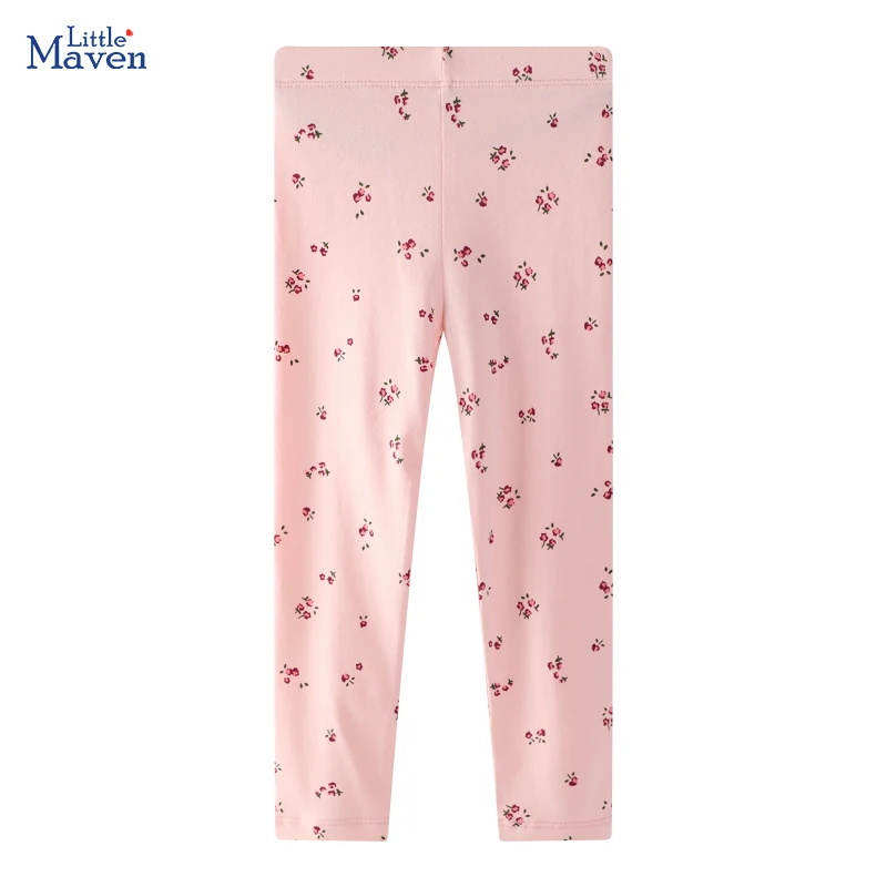 Little maven Autumn Spring Children's Clothing New Design Baby Girls Flowers Leggings Cotton Comfort Trousers Kids Pants Clothes
