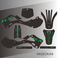 For Kawasaki KX125 KX250 KX 125 250 1999 2000 2001 2002 Full Graphics Decals Stickers Motorcycle Background Custom Number Name