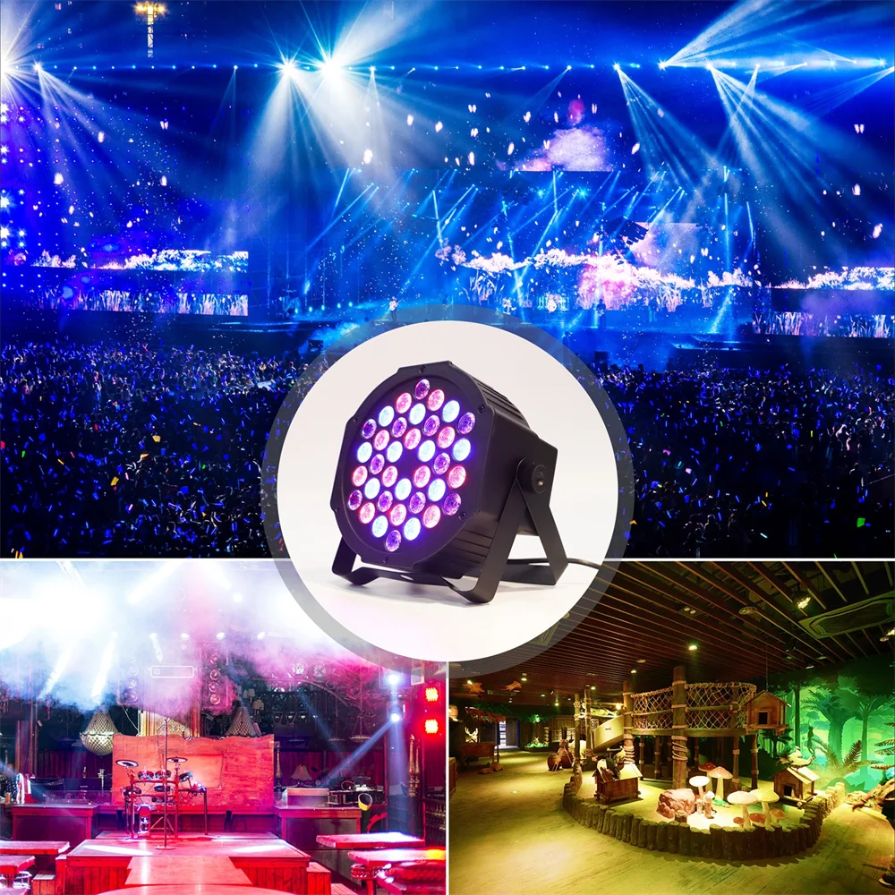 Imagem -04 - Yiflamefly-luz Led Par com Controle Remoto 36 Rgb Luz de Palco para dj Party Show Halloween Natal Pcs