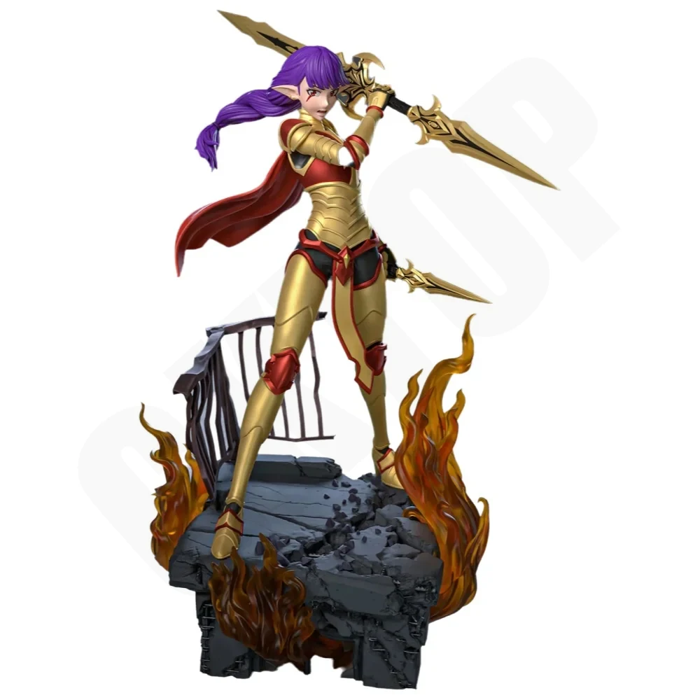 

1/24 Sexy Demon Noble Princess Resin Figurine Toy Unpainted GK Doll Unassembled 3D Print Assembly Miniature Reduction Statue Toy