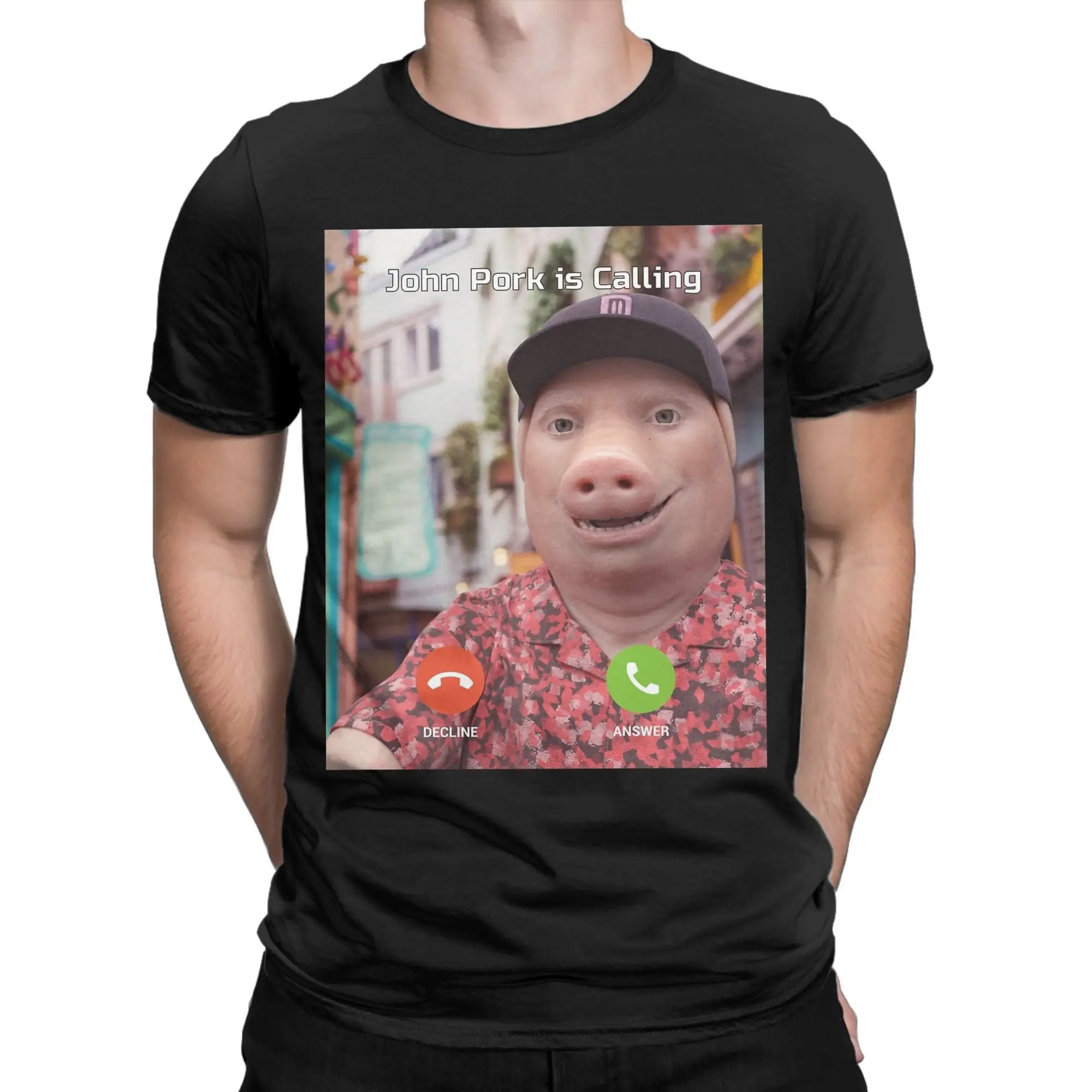 

John Pork Is Calling Funny Meme Merch Men Women T Shirt 100% Cotton Tee Printed Tops T-shirt