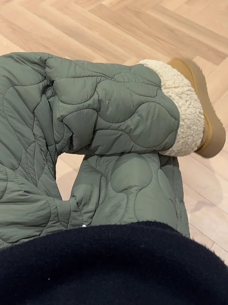 

Thiened Cotton Trousers for Men Winter Survival Extreme Cold Weather Lamb Velvet down Pants Casual Straight Leg Trousers